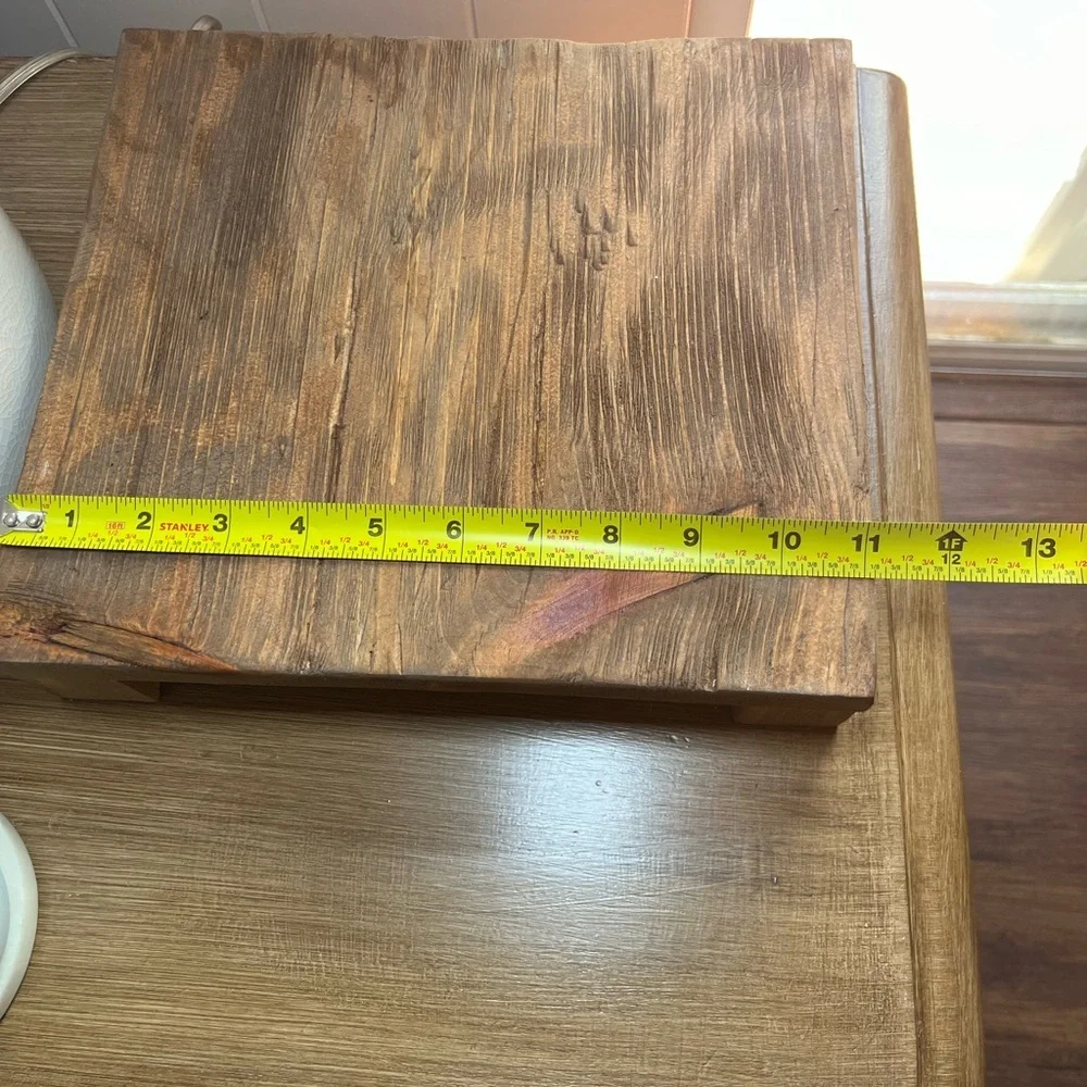 Rustic Wooden Riser for any decor in your home 11x10x2.25 NEW Handmade - Picture 5 of 8